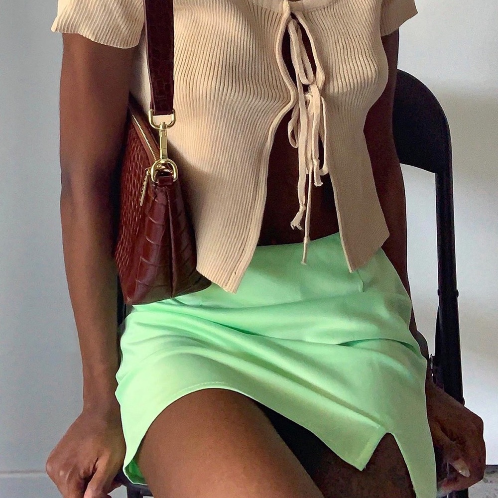 PRINCESS POLLY Marcel Mini Skirt Lime US 8